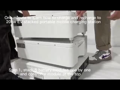 Batería portátil 19.2kwh del cargador del coche eléctrico del almacenamiento de energía CCS 1 CCS 2