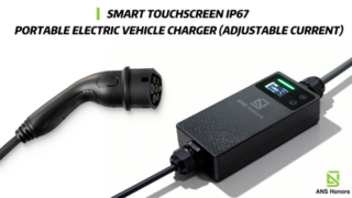 Cargador de vehículo eléctrico portátil IP67 con pantalla táctil inteligente (corriente ajustable)