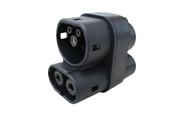 adaptador de carga CCS2 del cable de 125A 500V EV al negro del adaptador CCS1