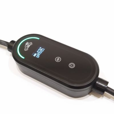 comprar Cargador portátil de vehículos eléctricos de 11 kW Tipo 2 Smart App, Max. 3 fases 5M/7M10M Cargador de automóviles eléctricos con pantalla LCD de 2.4 pulgadas, bolso de mano, soporte, soporte de cable, estación de carga móvil Wallbox fabricación en línea