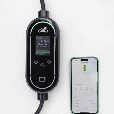 comprar Cargador de coche eléctrico inteligente para el hogar de 3,68 kW y 16 A con pantalla LCD habilitada para WiFi y Bluetooth fabricación en línea