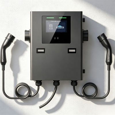 comprar Cargador Wallbox IP55 2*22kw para uso comercial, Wallbox de doble pistola fabricación en línea