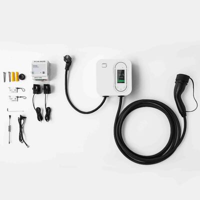 comprar 22kW de carga rápida de tres fases Smart Home Wallbox certificado CE Cargador de EV montado en la pared IP65 Inmune a agua Soporte Conexión RFID / WiFi / Bluetooth Disponible en blanco y negro fabricación en línea