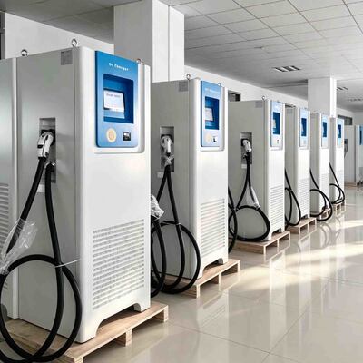 comprar Estación de carga rápida de 60 kW-120 kW DC para vehículos eléctricos con doble enchufe GBT CCS fabricación en línea