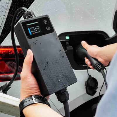 comprar Cargador EV portátil inteligente con pantalla LCD, carga tardía y protección IP67 fabricación en línea