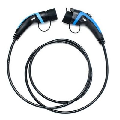 comprar 32A Cable de carga de vehículos eléctricos de tipo 1 a tipo 2 con conector azul fabricación en línea