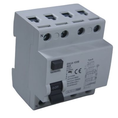 comprar Disyuntor RCD RCCB Tipo B de 10KA 63A para Protección contra Fugas fabricación en línea