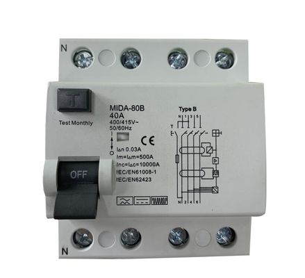 comprar 4 disyuntor 415V 63A de poste RCD disyuntor de 3 fases fabricación en línea