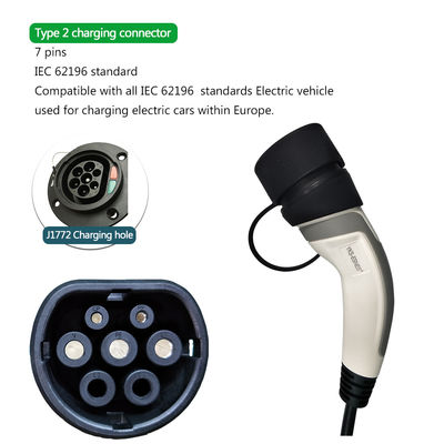 comprar Cargador rápido portátil negro de TPU los 5m EV con la corriente del cambio de la pantalla táctil fabricación en línea