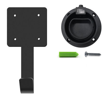 Buen precio IEC62196 tipo - acero del negro del tenedor del enchufe de 2 EV con la gestión de cable en línea