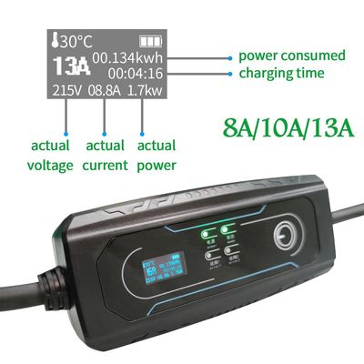 comprar Mercado portátil de los PERNOS de Reino Unido 3 del cargador del vehículo eléctrico del Type2 8-16A 1P fabricación en línea