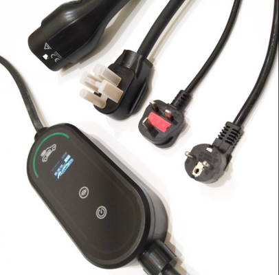 Buen precio 7KW enchufe del cargador 16a de Schuko Ev del modo 2 con el sensor de temperatura en línea