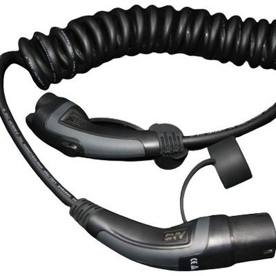 Buen precio negro de 16A 1phase 3.6kW/tipo 1 gris al tipo - cable de carga del ev de 2 TPU/cables de carga del ev espiral en línea