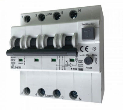 Buen precio Disyuntor MCB RCCB RCBO del IEC 62423 32A RCD con la protección de la sobreintensidad de corriente en línea