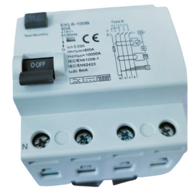 Buen precio El dispositivo de protección actual residual de DC 6mA 4P 50/60Hz valoró frecuencia en línea